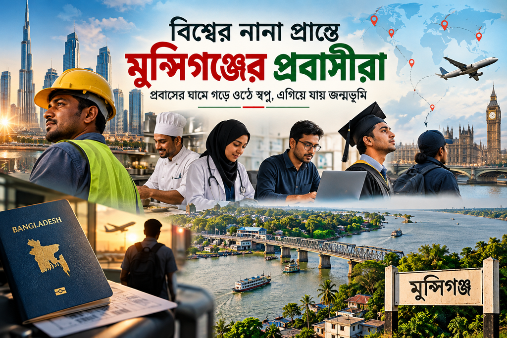 বিশ্বের নানা প্রান্তে মুন্সিগঞ্জের প্রবাসীরা: প্রবাসের ঘামে গড়ে ওঠে স্বপ্ন, এগিয়ে যায় জন্মভূমি